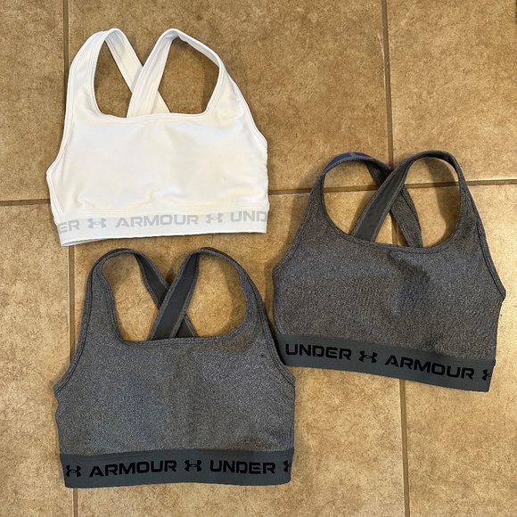 NEW UNDER ARMOUR 3 PC Sports bra Compression Bra Lot SIZE XS/S - Picture 2 of 8